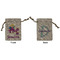 Girl Flying on a Dragon Small Burlap Gift Bag - Front & Back (Personalized)