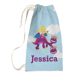 Girl Flying on a Dragon Laundry Bags - Small (Personalized)