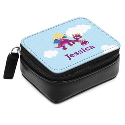 Girl Flying on a Dragon Small Leatherette Travel Pill Case (Personalized)