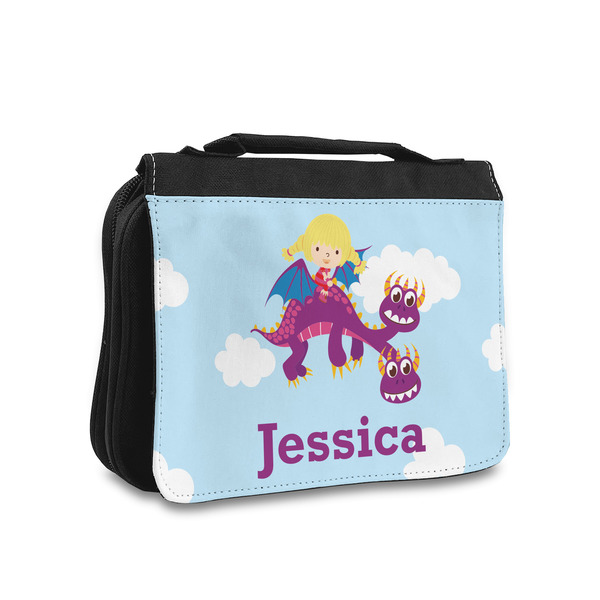 Custom Girl Flying on a Dragon Toiletry Bag - Small (Personalized)