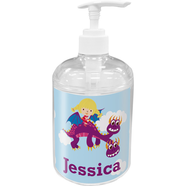 Girl Flying on a Dragon Soap / Lotion Dispenser (Personalized)