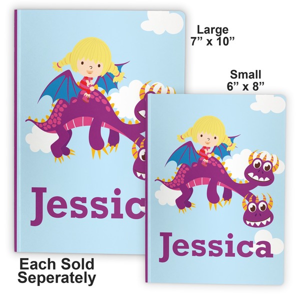 Girl Flying on a Dragon Soft Cover Journal - Compare
