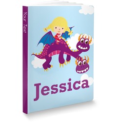 Girl Flying on a Dragon Softbound Notebook (Personalized)