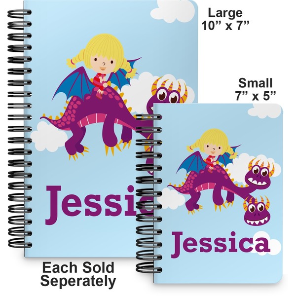 Girl Flying on a Dragon Spiral Journal - Comparison