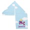 Girl Flying on a Dragon Sports Towel Folded - Both Sides Showing