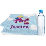 Girl Flying on a Dragon Sports & Fitness Towel (Personalized)