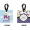 Girl Flying on a Dragon Square Luggage Tag (Front + Back)