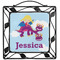 Girl Flying on a Dragon Square Trivet (Personalized)