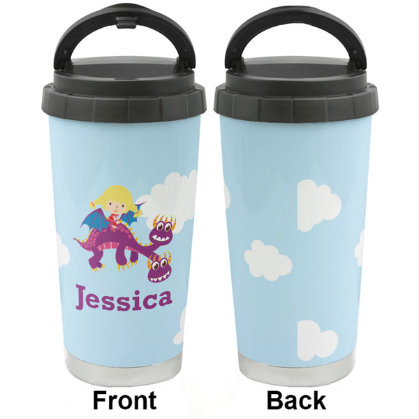 Girl Flying on a Dragon Stainless Steel Travel Cup - Apvl