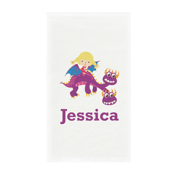 Custom Girl Flying on a Dragon Guest Towels - Full Color - Standard (Personalized)