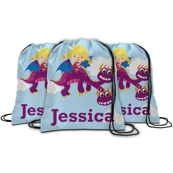 Girl Flying on a Dragon String Backpack - MAIN