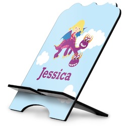 Girl Flying on a Dragon Stylized Tablet Stand (Personalized)