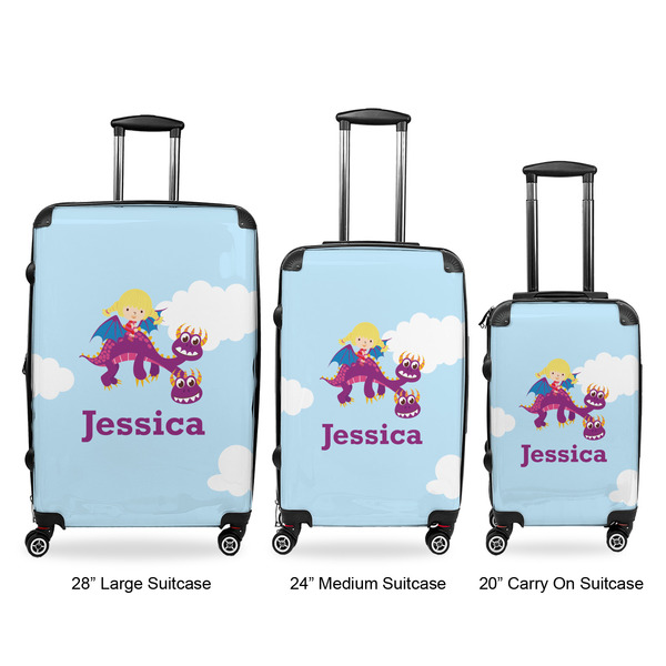Girl Flying on a Dragon Suitcase Set 1 - APPROVAL