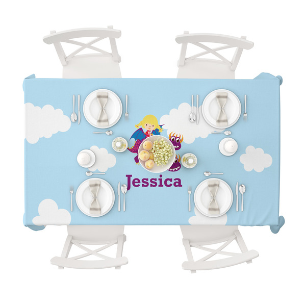 Girl Flying on a Dragon Tablecloths (58"x102") - TOP VIEW
