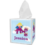 Girl Flying on a Dragon Tissue Box Cover (Personalized)