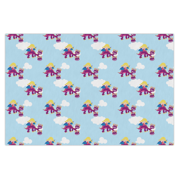 Custom Girl Flying on a Dragon Tissue Paper Sheets - X-Large - Heavyweight