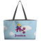 Girl Flying on a Dragon Tote w/Black Handles - Front View