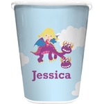 Girl Flying on a Dragon Waste Basket (Personalized)
