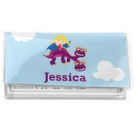 Girl Flying on a Dragon Vinyl Checkbook Cover (Personalized)