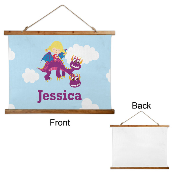 Girl Flying on a Dragon Wall Hanging Tapestry - Landscape - APPROVAL