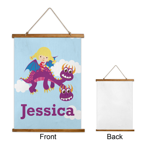 Girl Flying on a Dragon Wall Hanging Tapestry - Portrait - APPROVAL