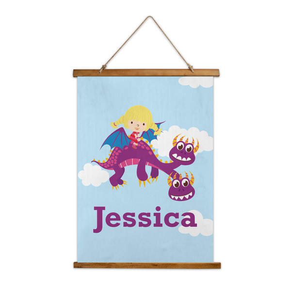 Custom Girl Flying on a Dragon Wall Hanging Tapestry (Personalized)