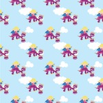 Girl Flying on a Dragon Wallpaper & Surface Covering (Water Activated 24"x 24" Sample)