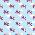 Girl Flying on a Dragon Wallpaper & Surface Covering (Water Activated 24"x 24" Sample)