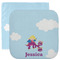 Girl Flying on a Dragon Washcloth / Face Towels