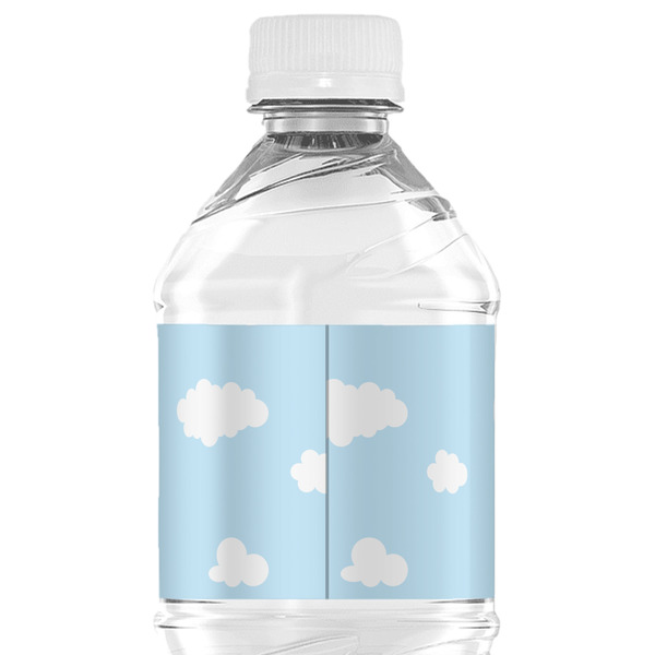 Girl Flying on a Dragon Water Bottle Label - Back View