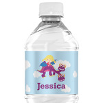 Girl Flying on a Dragon Water Bottle Labels - Custom Sized (Personalized)