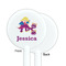 Girl Flying on a Dragon White Plastic 5.5" Stir Stick - Single Sided - Round - Front & Back