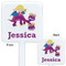 Girl Flying on a Dragon White Plastic Stir Stick - Double Sided - Approval