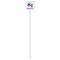 Girl Flying on a Dragon White Plastic Stir Stick - Double Sided - Square - Single Stick