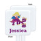 Girl Flying on a Dragon White Plastic Stir Stick - Single Sided - Square - Approval