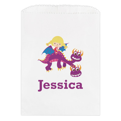 Girl Flying on a Dragon Treat Bag (Personalized)