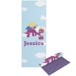 Girl Flying on a Dragon Yoga Mat - Printable Front and Back (Personalized)