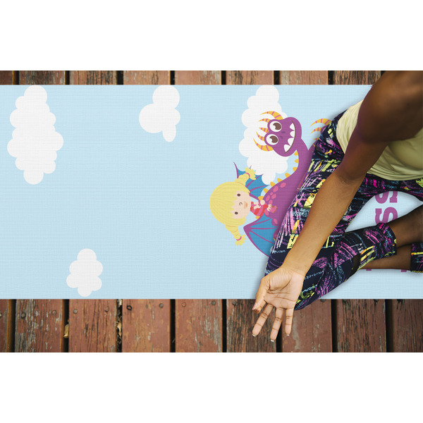 Girl Flying on a Dragon Yoga Mats - LIFESTYLE