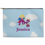 Girl Flying on a Dragon Zipper Pouch (Personalized)