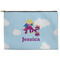 Girl Flying on a Dragon Zipper Pouch - Large - 12.5"x8.5" (Personalized)
