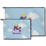 Girl Flying on a Dragon Zipper Pouch (Personalized)