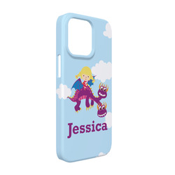 Girl Flying on a Dragon iPhone Case - Plastic - iPhone 13 (Personalized)