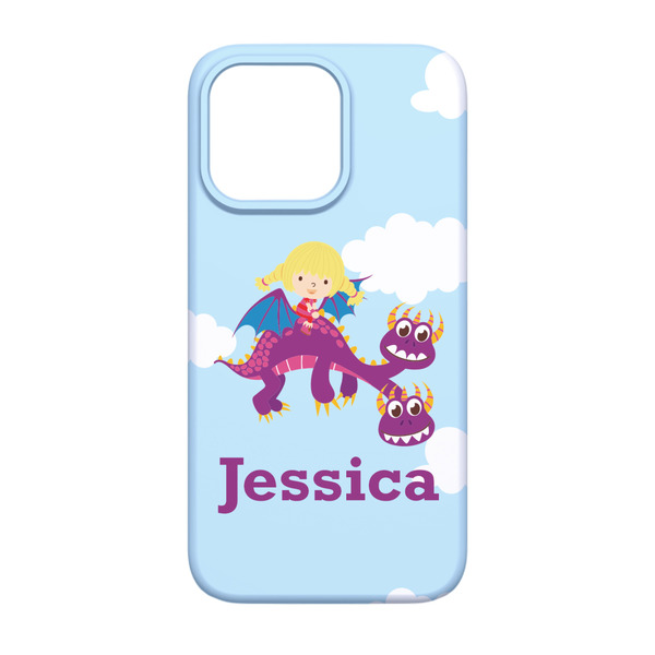 Girl Flying on a Dragon iPhone 13 Case - Back