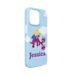 Girl Flying on a Dragon iPhone Case - Plastic - iPhone 13 Mini (Personalized)