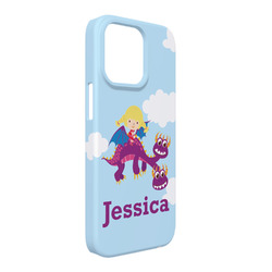 Girl Flying on a Dragon iPhone Case - Plastic - iPhone 13 Pro Max (Personalized)
