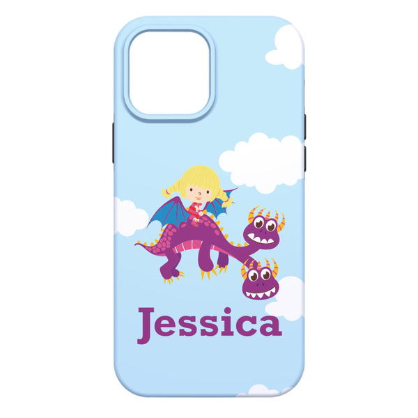 Girl Flying on a Dragon iPhone 13 Pro Max Tough Case - Back