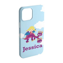 Girl Flying on a Dragon iPhone Case - Plastic - iPhone 15 (Personalized)