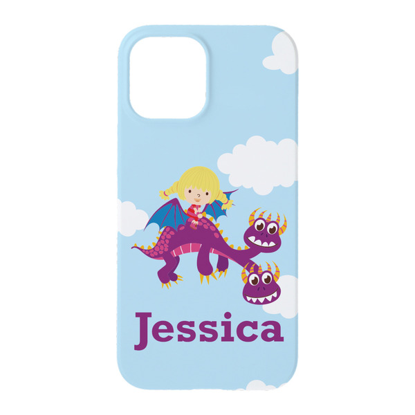 Girl Flying on a Dragon iPhone 15 Pro Case - Back