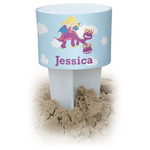 Girl Flying on a Dragon Beach Spiker Drink Holder (Personalized)