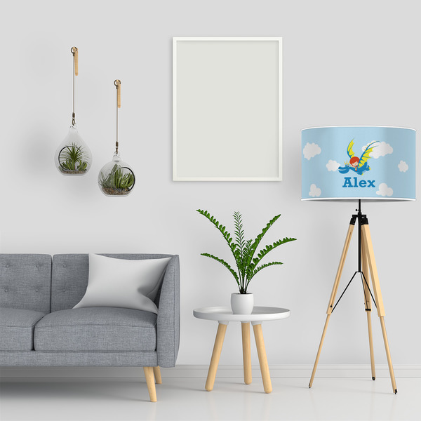 Flying a Dragon 12" Drum Lampshade - LIFESTYLE